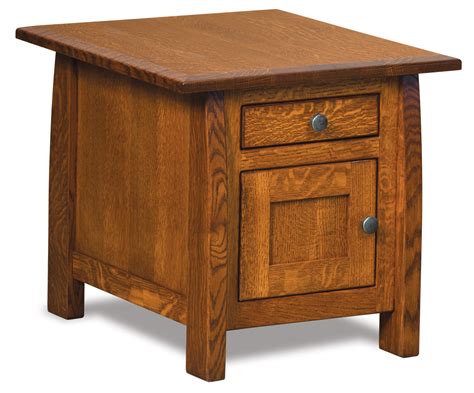 Henderson Cabinet End Table Amish Solid Wood End Tables Kvadro