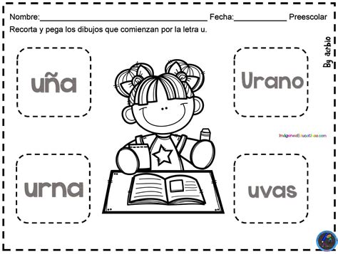 Cuaderno Para Preescolar Vocales Letra U Imagenes Educativas