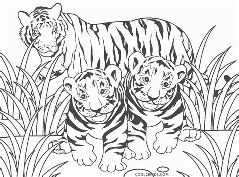 32 Tiger Bilder Zum Ausmalen Für Kinder