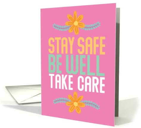 Stay Safe Be Well Take Care Thinking Of You Card 1609490