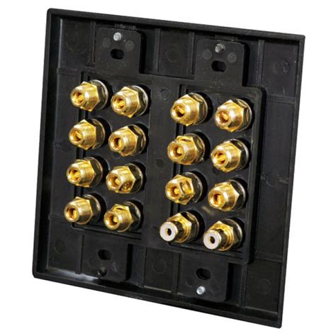 There is always a cover plate that goes on at the end to conceal the wiring of the jack and protect the speaker from damage. 7.1 Home Theater Wall Plate for 7 Speakers + Dual RCA for ...