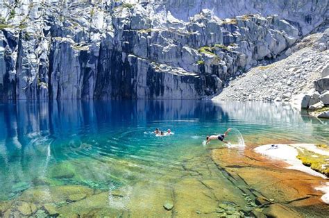 It's an ideal home base to return to after a day of mountain exploring. Precipice Lake. Photo by Mick Larkin - A pristine alpine ...