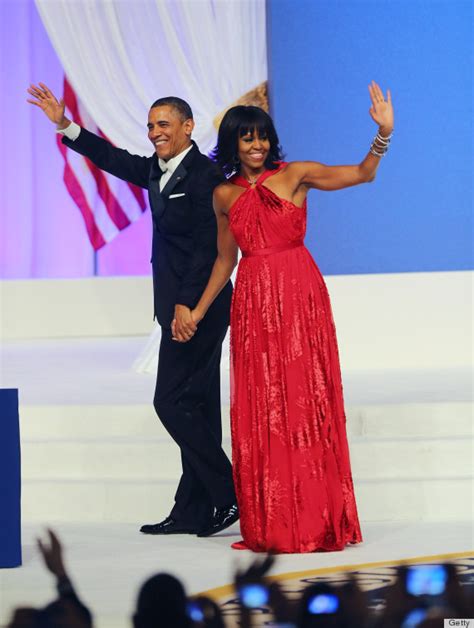 michelle obama dress at the inauguration ball 2013 jason wu red gown photos huffpost life