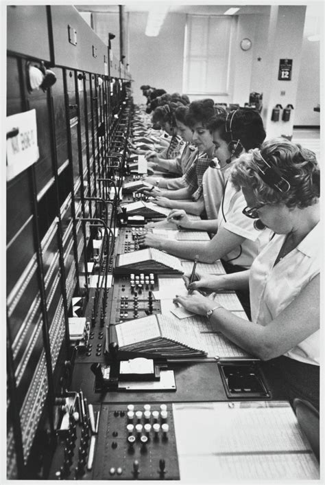Long Row Of Switchboard Operators Bell Telephone Company Toronto Ontario National Gallery