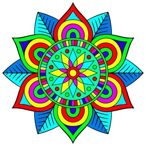 Mandalas Coloreados Fáciles Mandalaweb