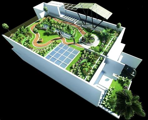 Desain rumah dilahan 12x20 m2 merupakan desain rumah 2 lantai dengan tata ruang yang baik dan ada ruang mushola didalamnya. JASA DESAIN GAMBAR TAMAN: roof garden