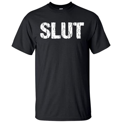 Slut Whore Vintage Sexy Adult Humor Funny Profanity Design Tall T Shirt
