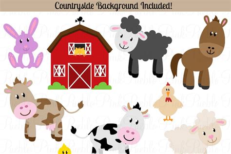 Animal Faces Clipart And Vectors Custom Designed