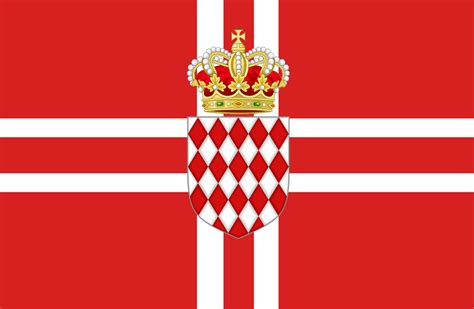 Civil and state flag and ensign (from 4 apr 1881). Flag of Greater Monaco by ramones1986 on DeviantArt