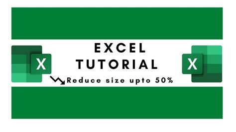 Reduce Excel File Size Methods Youtube