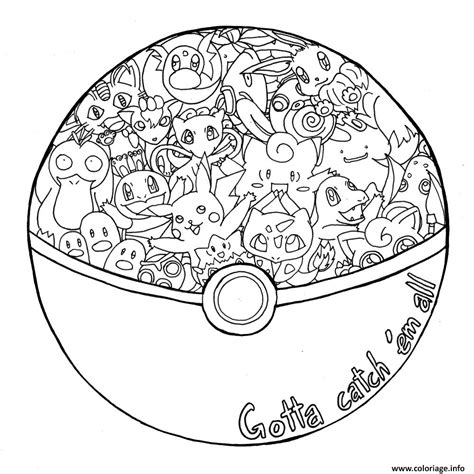 Coloriage pokemon gratuit à imprimer. Coloriage mandala pokemon attrapez les tous - JeColorie.com
