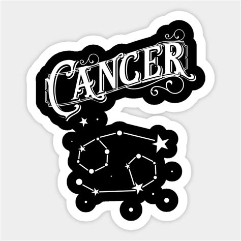Cancer Constellation Zodiac Sign Cancer Zodiac Sticker Teepublic