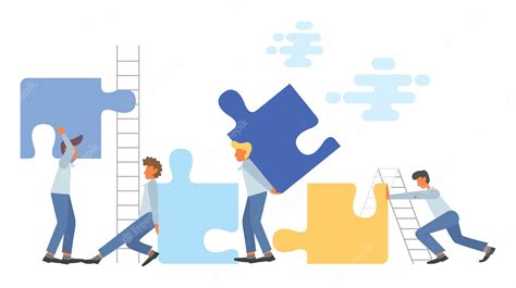 Premium Vector Business Teamwork Concept In Flat Style Illustration