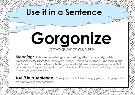 Some were doubtless impressed, and went away enthusiastic about that young warrior. Gorgonize - Use it in a Sentence | Sentences, Words, Greek ...