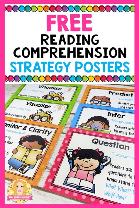 Reading Comprehension Strategies And Skills Posters Free Reading