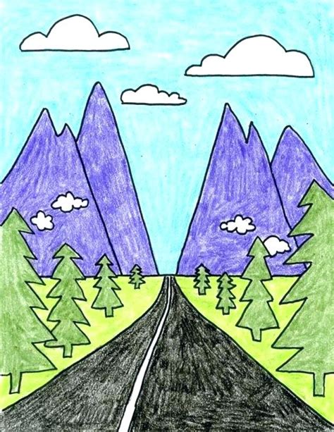 Easy Landscape Drawing For Beginners At Getdrawings F