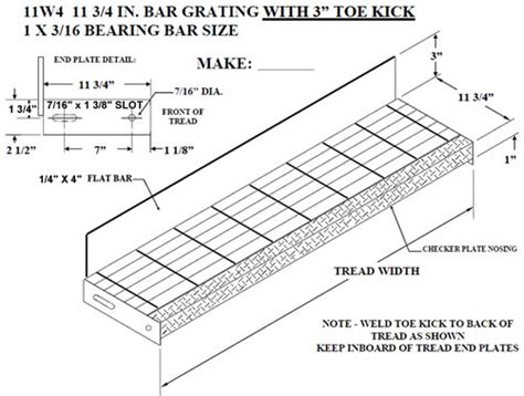 Bar Grating Treads With Toe Kick Bar Grating Stair Treads Galvanized