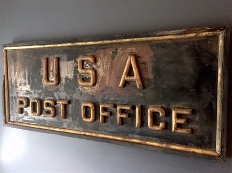Usa Post Office Sign Rushland Pa 19th Century Collectors Weekly