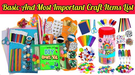 Basic And Most Important Craft Items List Craft Stationary Items List