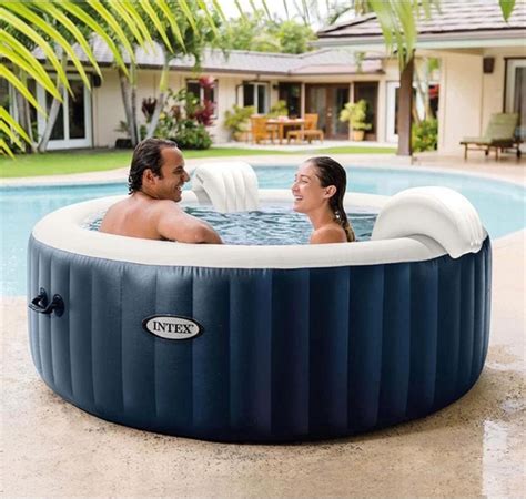 New Intex 28431e Purespa Plus 85 X 28 6 Person Outdoor Portable Inflatable Round Hot Tub Spa