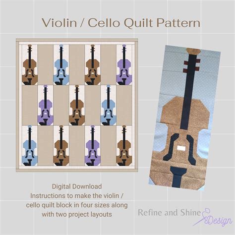The Violincello Quilt Block Was Designed As Part Of A Series Of