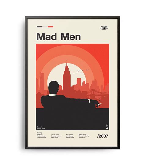 Mid Century Modern Mad Men Tv Series Poster Weekend Poster