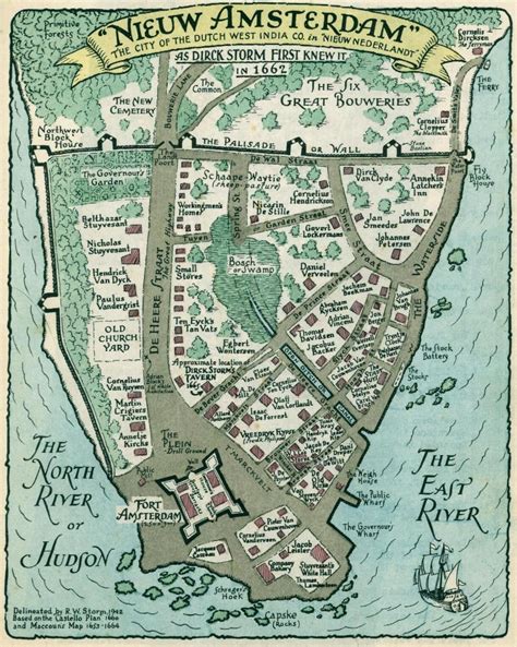 Old Maps Of The New Amsterdam And New Netherland Vivid Maps Nyc Map