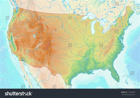 Usa Shaded Relief Map From Usgs Relief Map Usa Map Elevation Map Images