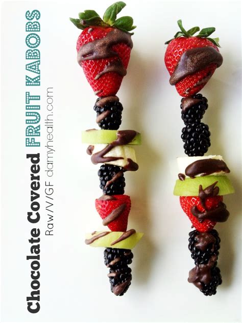 Chocolate Covered Fruit Kabobs