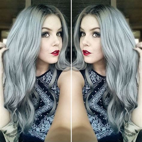 Wild Hair Color Grey Hair Color Hair Color And Cut Colored Hair Extensions Clip In Hair