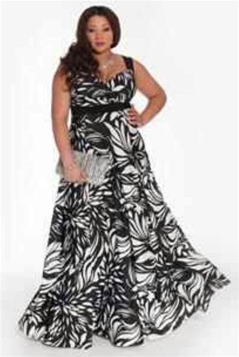 Casual Formal Black And White Dress Plus Size Maxi Dresses Plus Size Outfits White Plus Size