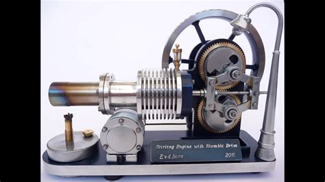 Stirling Engine With Rhombic Drive Youtube