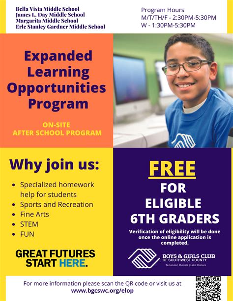 Expanded Learning Opportunities Program Middle School Afterschool