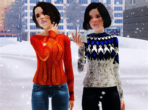 The Sims Resource Winter Sweater Collection