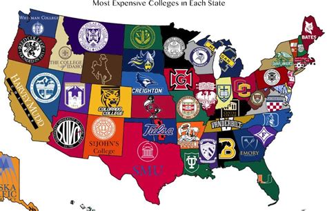 Wall Map Of Us Colleges And Universities Map