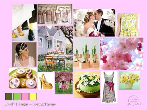 A Lovely Designs Spring Wedding Mood Board In Pretty Pink Flowery