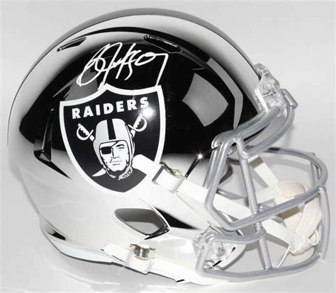 Bo Jackson Signed Oakland Raiders Full Size Chrome Speed Helmet Jsa