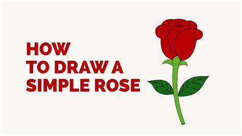 Using smooth lines, gently connect the details and formulate the smooth outlines of the body. How to Draw a Simple Rose in a Few Easy Steps: Drawing ...