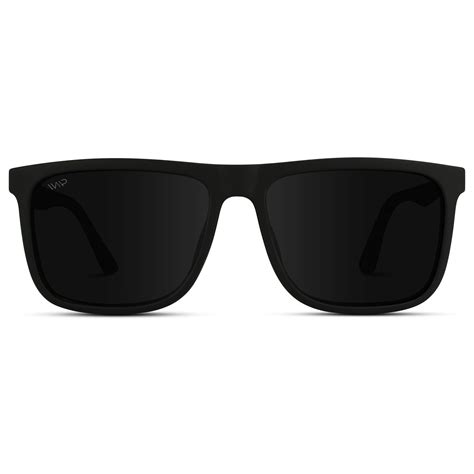 Wearme Pro Flat Top Polarized Lens Square Black Sunglasses For Men