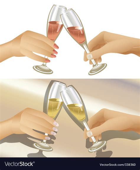 Clinking Champagne Glasses Royalty Free Vector Image