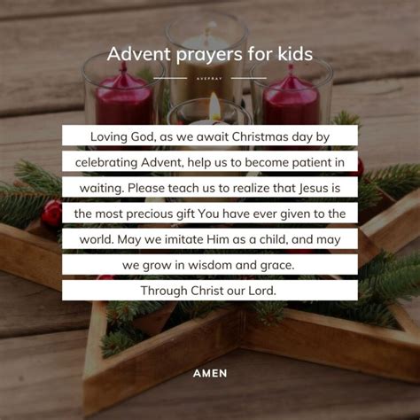 Advent Prayers For Kids