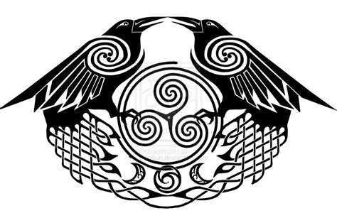 Norse Tattoo Celtic Raven Tattoo Huginn And Muninn