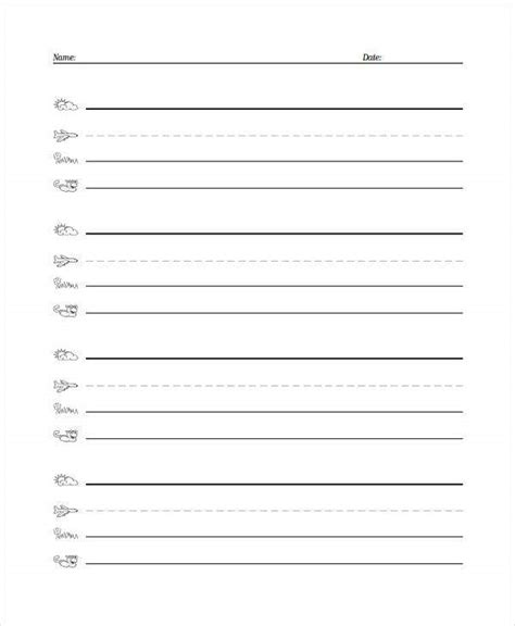 Lined Paper For Kids 101 Printable 23 Lined Paper Templates Free