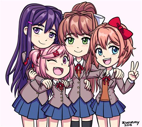 Oc Fanart I Drew Some Happy Dokis Ddlc