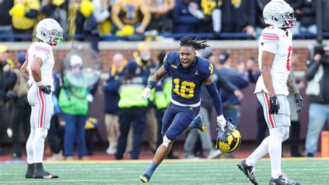Look Michigan Secures Win Vs Ohio State With Rod Moore Interception