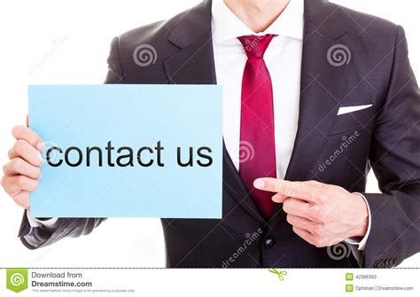 Business Contact Us Sign Stock Photo - Image: 42366393