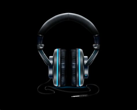 Blue Dj Headphones Neon Blue Hd Entertainment Music Hd
