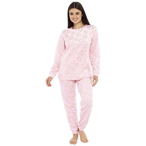 Ladies Womens Winter Fleece Fluffy Warm Cosy Soft Pjs Pyjamas Various