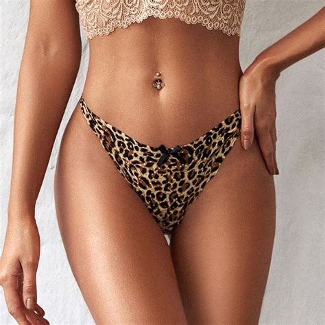 Silk Sexy Hot Women Thongs G String Seamless Panties Leopard Fashion Low Rise EBay