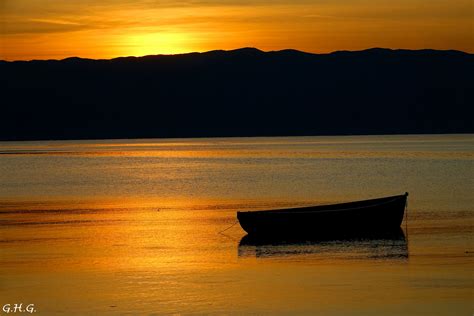 Sunset At Lake Ohrid Foto And Bild Europe Balkans Landschaft Bilder